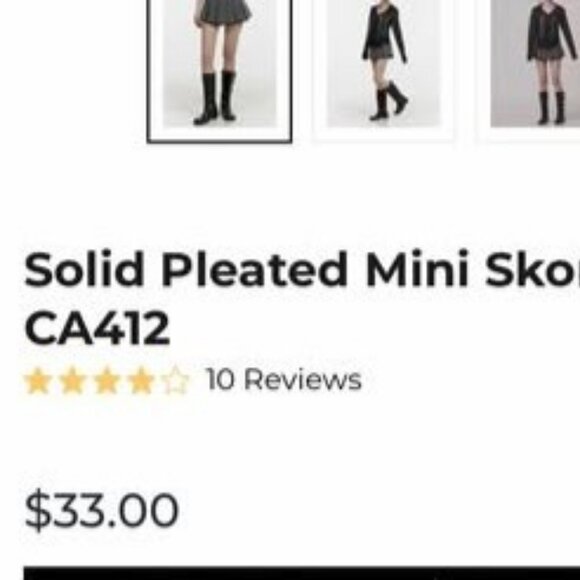 LEWKIN 🐇 Grey Solid Pleated Mini Skort 🐇 - Picture 5 of 5